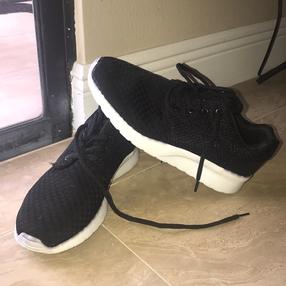 Black and white sneakers